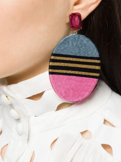 Shop Mary Jane Claverol Carine Earrings In Pink