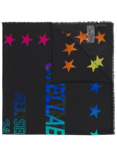 Shop Stella Mccartney Star Print Scarf - Black