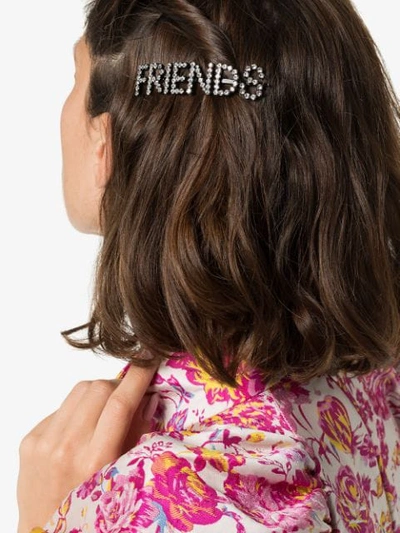 Shop Ashley Williams Friends Crystal-embellished Hair Pins In Black