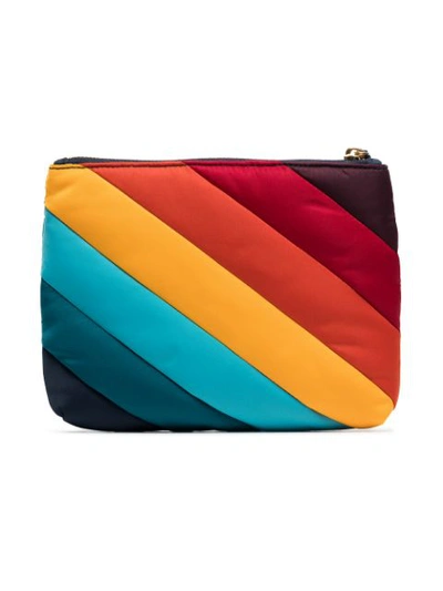 Shop Anya Hindmarch Multicoloured Striped Nylon Pouch