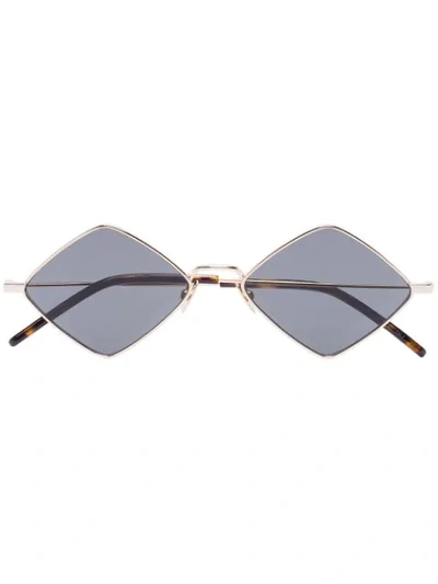 Shop Saint Laurent Diamond Sunglasses In Black