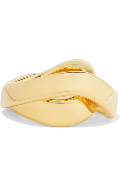 Shop Balenciaga Twirl Gold-tone Ring