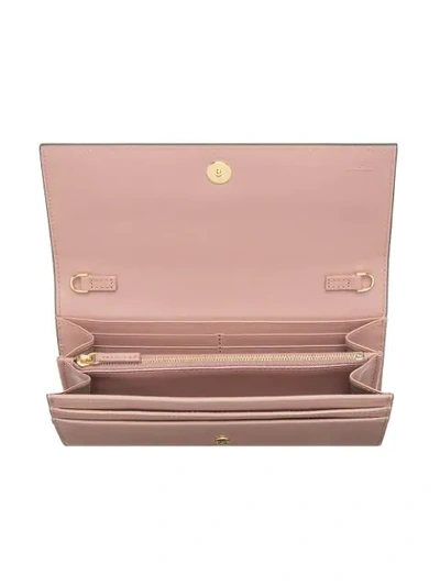 Shop Fendi Continental Chain Wallet In Pink