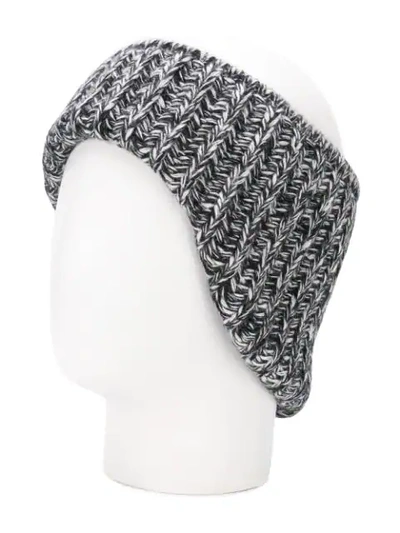 Shop Plan C Knitted Hairband In Black