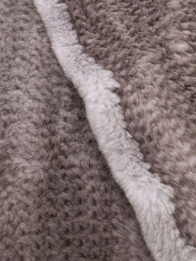 Shop Liska Fur Scarf In Grey