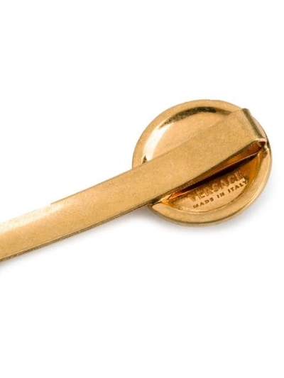 Shop Versace Greek Key Hair Pin In Gold