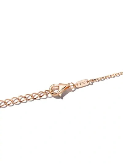Shop As29 18kt 'mini Charm Cross' Rotgoldhalskette Mit Diamanten In Gold