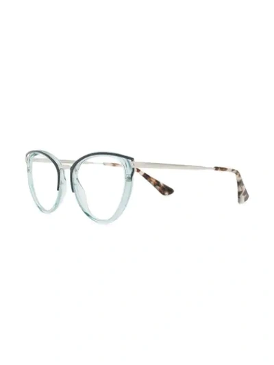 Shop Prada Eyewear Cat Eye-frame Glasses - Blue