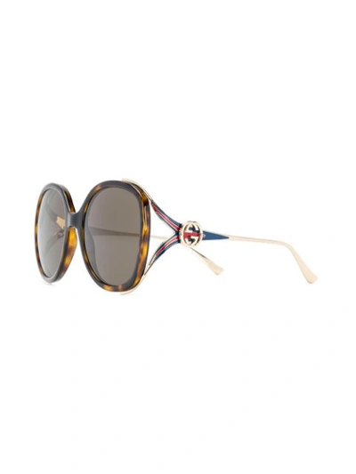 Shop Gucci Oversized-frame Sunglasses