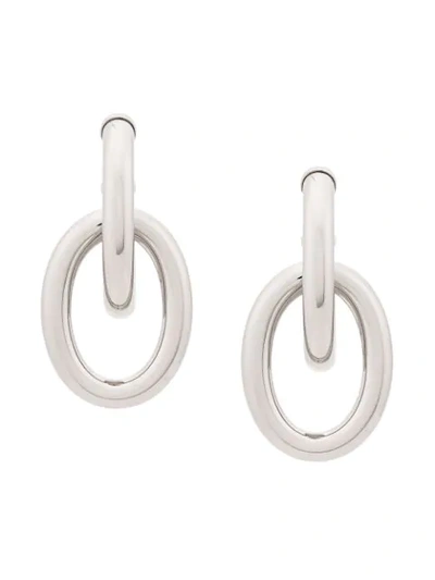 Shop Mulberry Double Link Earrings In Silver