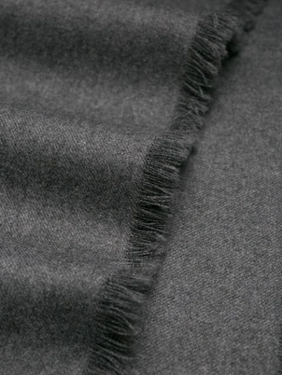 Shop Agnona Fur Cape Scarf In Grey