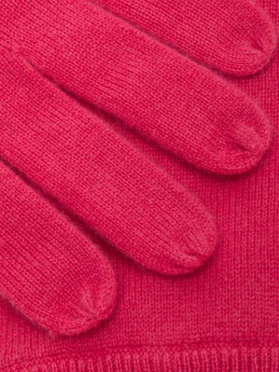 Shop Allude Knit Gloves In Pink