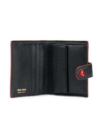 Shop Miu Miu Folding Wallet In Black