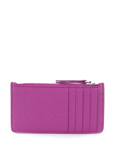 Shop Maison Margiela Long Zipped Card Holder In Purple