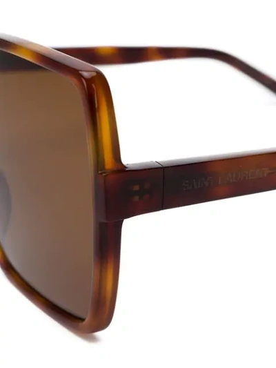 Shop Saint Laurent New Wave 232 Betty Sunglasses In Brown