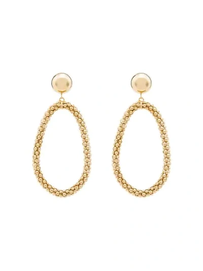 Shop Rosantica Clip-on Loop Drop Earrings In Gold
