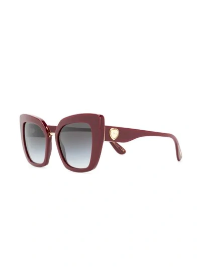 Shop Dolce & Gabbana Cat-eye Sunglasses In Red