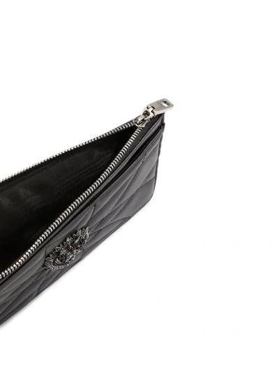 Shop Dolce & Gabbana Embellished Heart Zip Wallet In Black