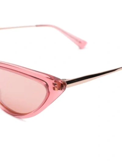 Shop Christian Roth Rina Cat Eye Sunglasses In 粉色