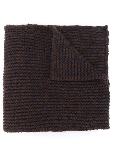 Shop Jil Sander Chunky Knit Scarf In Brown