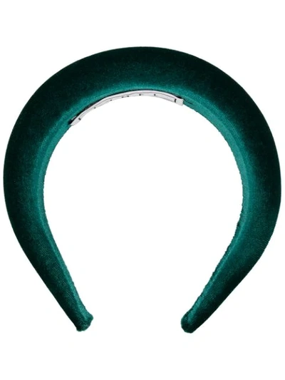 Shop In The Mood For Love Velvet Headband In Green