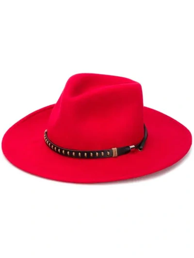 Shop Woolrich Wide Sun Hat In Red