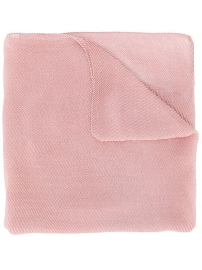 Shop Agnona Pleated Mini Scarf In Pink