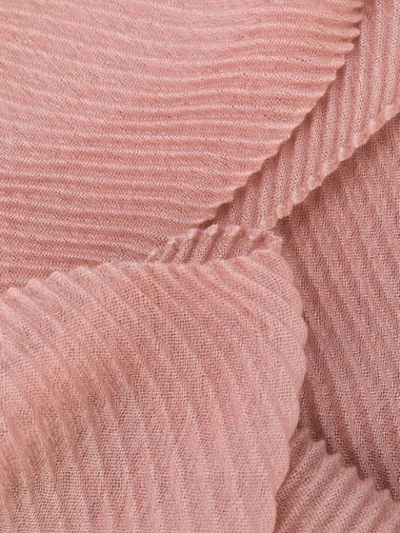Shop Agnona Pleated Mini Scarf In Pink