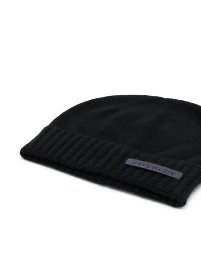 Shop Givenchy Logo Beanie In Black