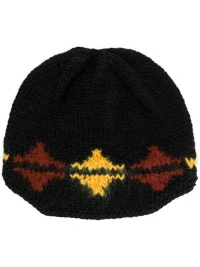 Shop Etro Embroidered Beanie Hat In 0001