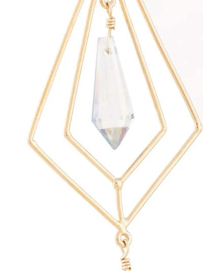 Shop Mercedes Salazar Secret Geometry Diamond-shaped Earrings In Gold