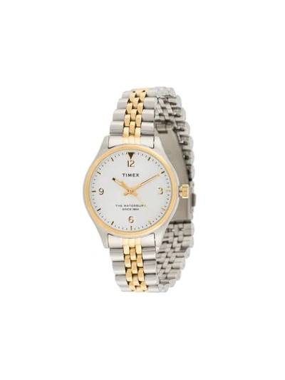 Shop Timex Waterbury Traditional 34mm Watch In Metallic