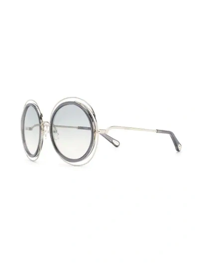 Shop Chloé Carlina Sunglasses In Metallic