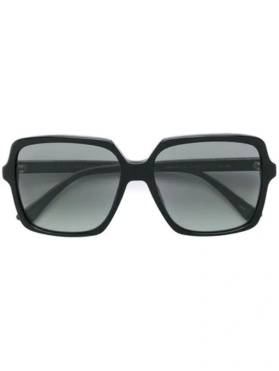 Shop Gucci Oversized Shaped Sunglasses In Black