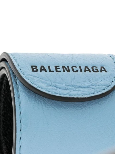 Shop Balenciaga Cycle Logo Bracelet In Blue