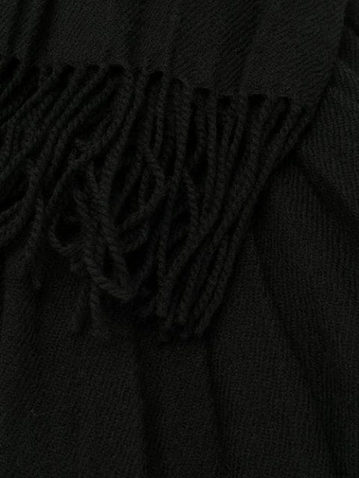 Shop Yohji Yamamoto Fringed Scarf - Black