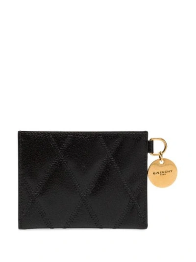 Shop Givenchy Quilted Charm Cardholder In Black
