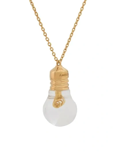 Shop Ambush Light Bulb Pendant Necklace In Gold