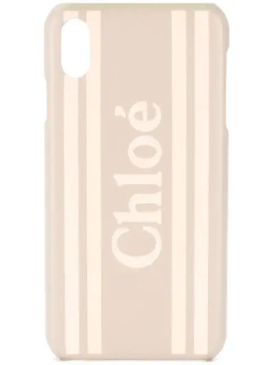 Shop Chloé Logo Iphone Xs Max Case In Neutrals