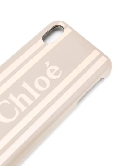 Shop Chloé Logo Iphone Xs Max Case In Neutrals