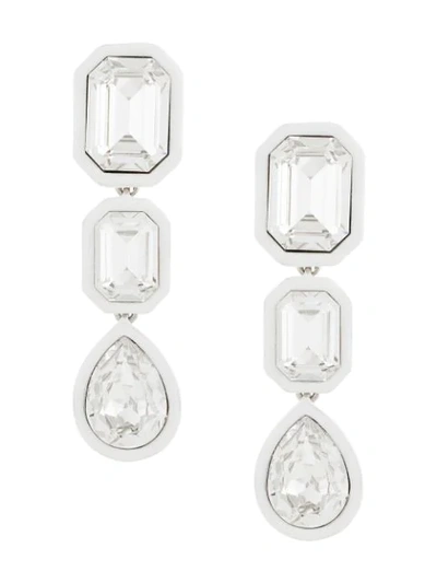 Racil Crystal Drop Earrings In White | ModeSens