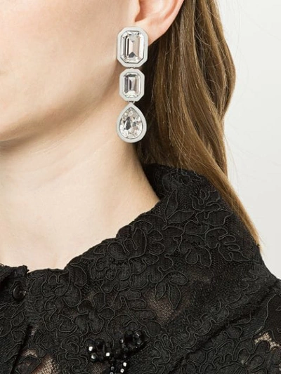 Racil Crystal Drop Earrings In White | ModeSens