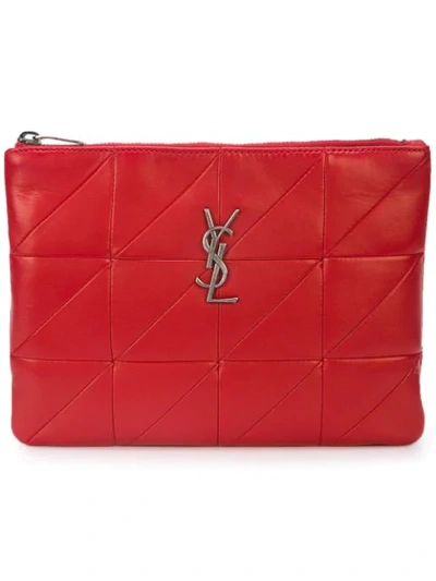 Shop Saint Laurent Jamie Document Holder ”carré Rive Gauche” In Red