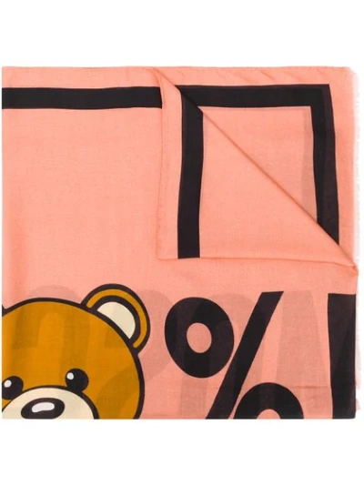 Shop Moschino Teddy Bears Scarf - Pink