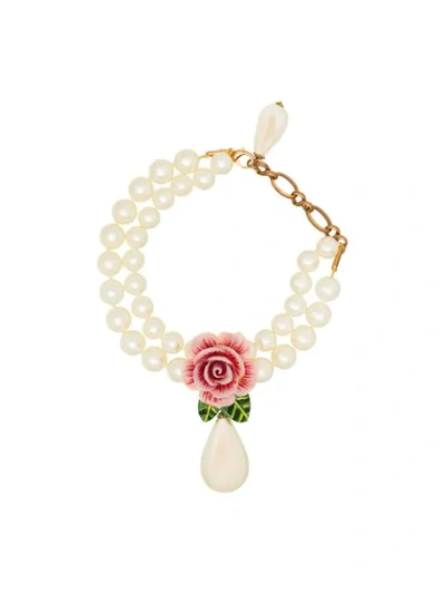 Shop Dolce & Gabbana Rose Drop Necklace