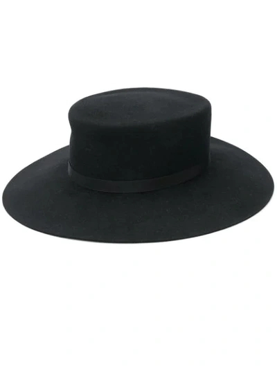 Shop Alberta Ferretti Wide Brim Hat In Black