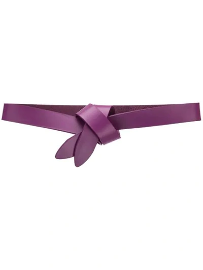 Shop Isabel Marant Lecce Knotted Belt In Purple
