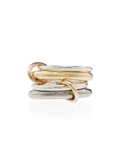 Shop Spinelli Kilcollin 18k Gold And Silver Four Link Ring In Metallic