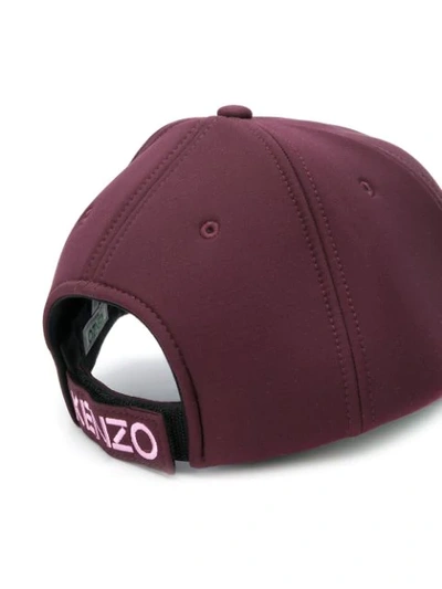Shop Kenzo Tiger Embroidered Cap - Pink