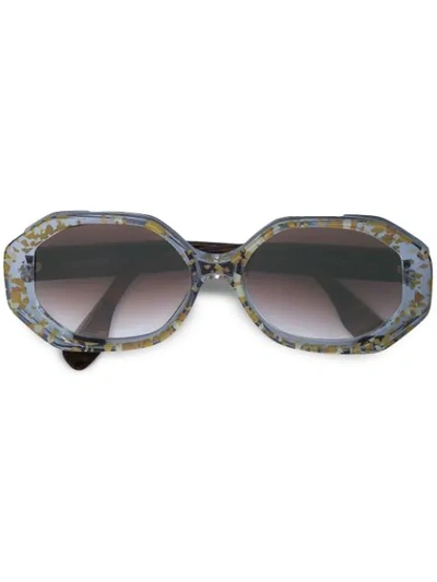 Shop Rosie Assoulin Clear Framed Sunglasses In Yellow
